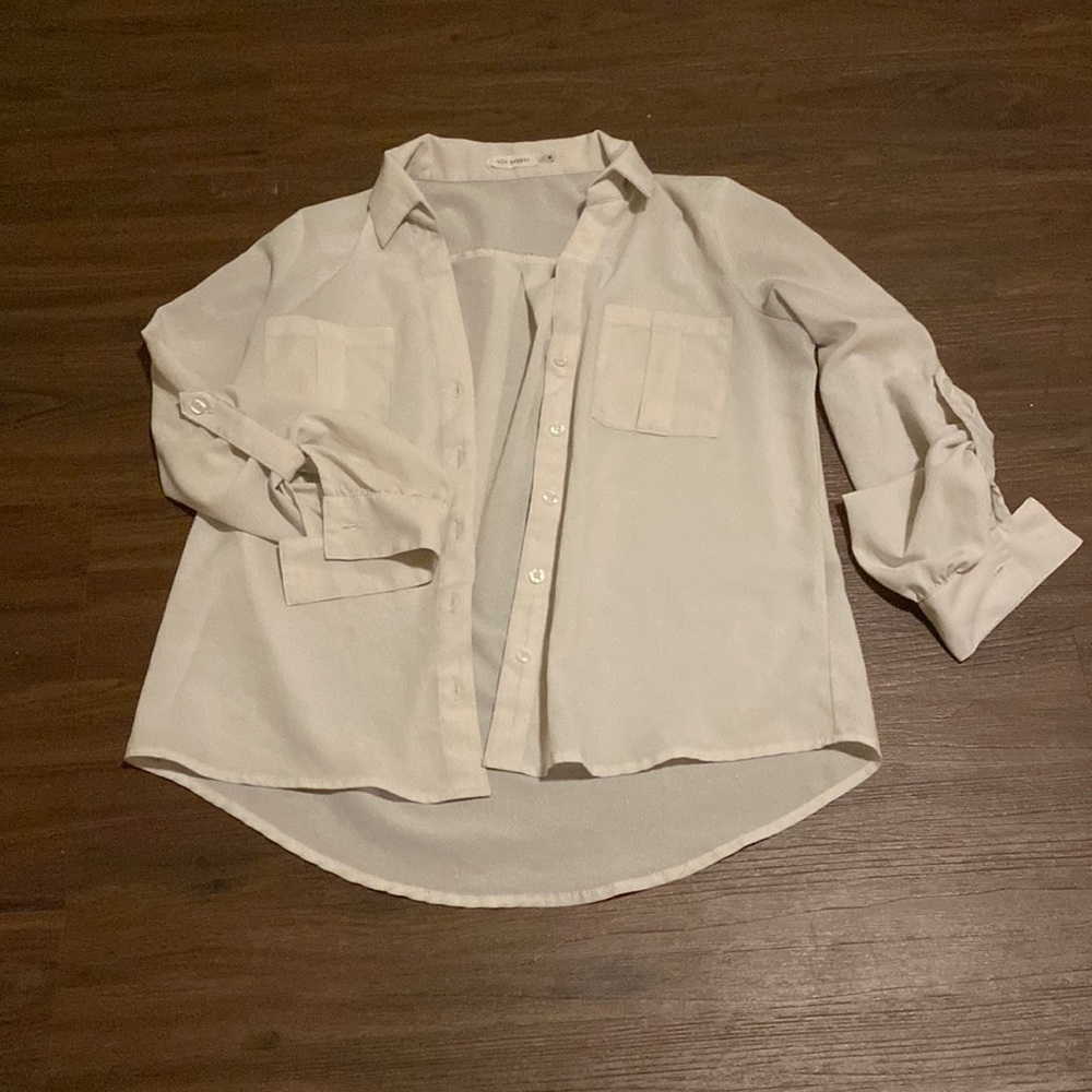 Sheer Button Up (I personally don’t like how this looks on me.)